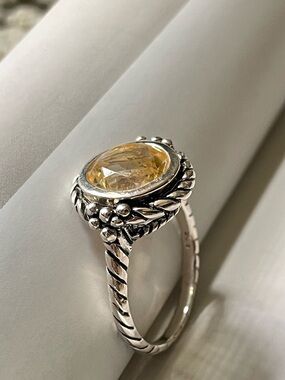 Golden topaz Ring in 925 Sterling silver sizes available US 6,7,8,9,10